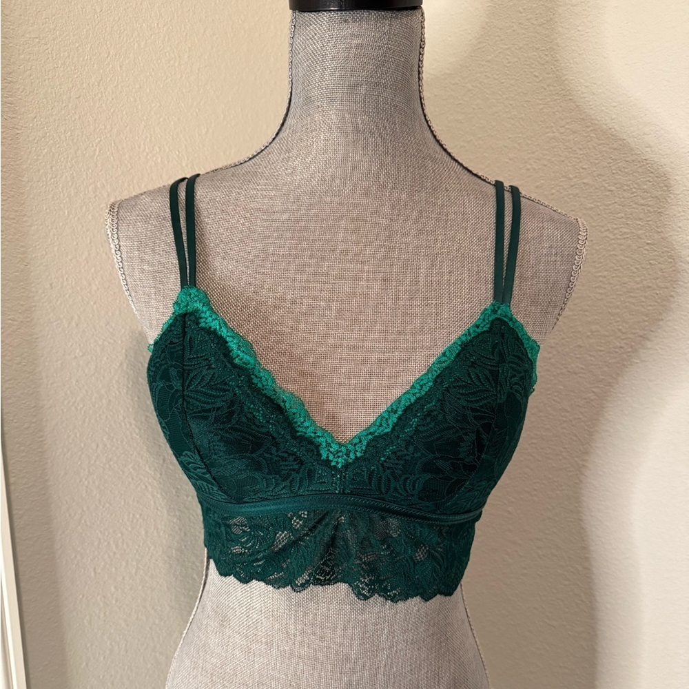 Auden Emerald Lace Bralette - M